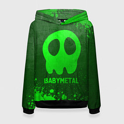Толстовка-худи женская Babymetal - green gradient, цвет: 3D-черный