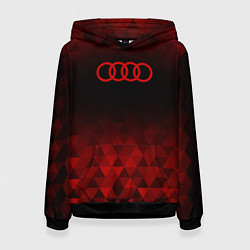 Толстовка-худи женская Audi red poly, цвет: 3D-черный