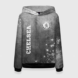Толстовка-худи женская Chelsea - grey gradient вертикально, цвет: 3D-черный