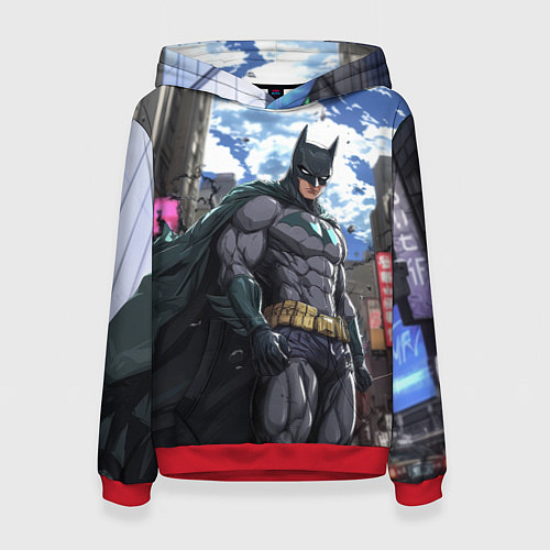 Женская толстовка Страж города Бэтмен / 3D-Красный – фото 1