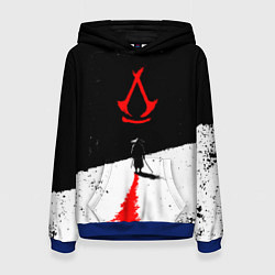 Толстовка-худи женская Assassins creed shadows - самурай, цвет: 3D-синий