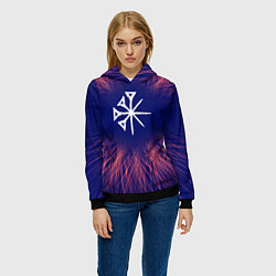 Толстовка-худи женская Nightwish red energy, цвет: 3D-черный — фото 2