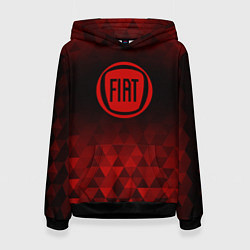 Толстовка-худи женская Fiat red poly, цвет: 3D-черный