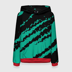 Женская толстовка The color is black and turquoise