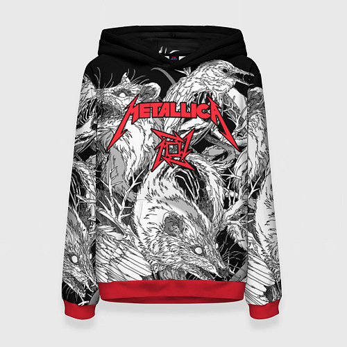 Женская толстовка Metallica - rats and crows / 3D-Красный – фото 1