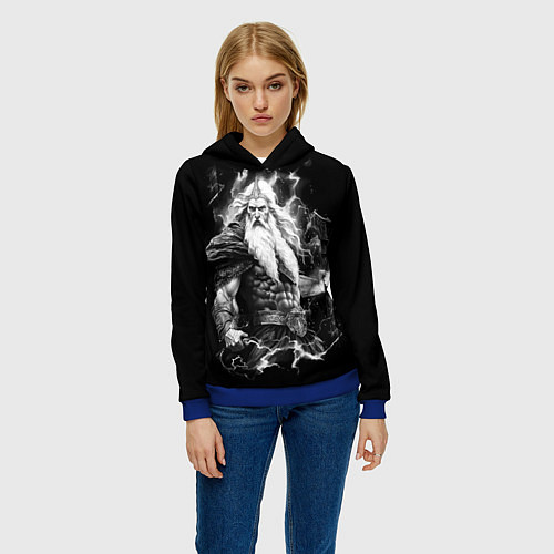 Женская толстовка Перун бог громовержец / 3D-Синий – фото 3