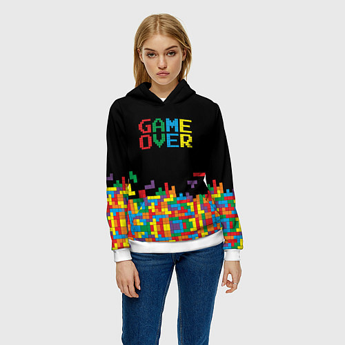 Женская толстовка Game over / 3D-Белый – фото 3