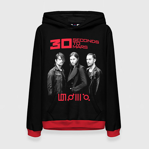Женская толстовка 30 Seconds to Mars poster / 3D-Красный – фото 1