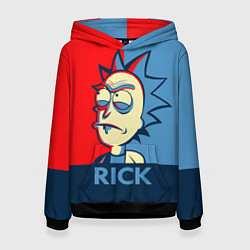 Толстовка-худи женская Rick pop art, цвет: 3D-черный