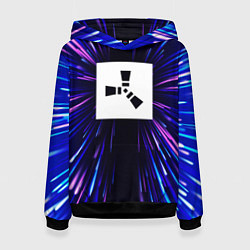 Толстовка-худи женская Rust neon energy, цвет: 3D-черный