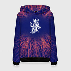 Толстовка-худи женская Iron Maiden red energy, цвет: 3D-черный