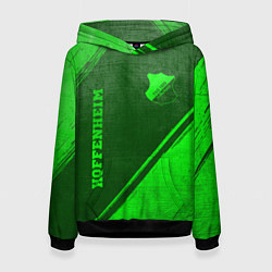 Толстовка-худи женская Hoffenheim - green gradient вертикально, цвет: 3D-черный