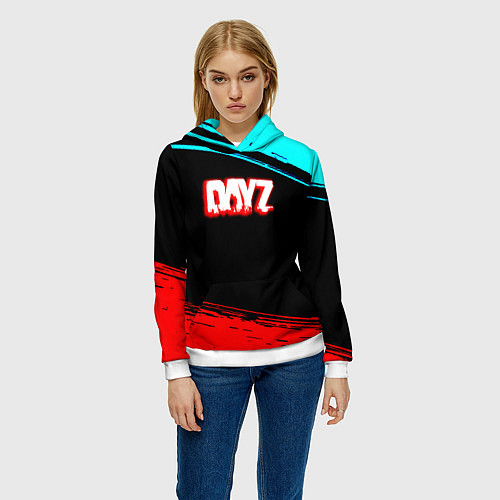 Женская толстовка Dayz neon color / 3D-Белый – фото 3