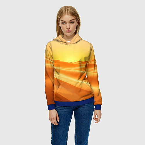 Женская толстовка Золотые пески / 3D-Синий – фото 3