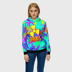 Толстовка-худи женская Stalker тропики из гта, цвет: 3D-черный — фото 2