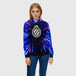 Толстовка-худи женская Club Brugge neon energy, цвет: 3D-черный — фото 2