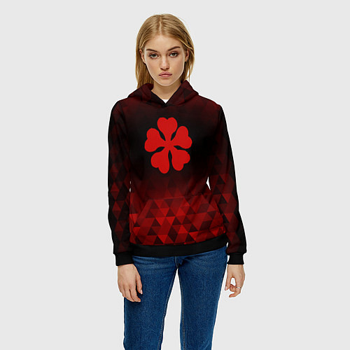 Женская толстовка Black Clover red poly / 3D-Черный – фото 3