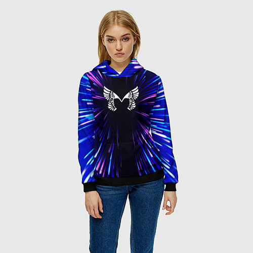 Женская толстовка Placebo neon energy / 3D-Черный – фото 3