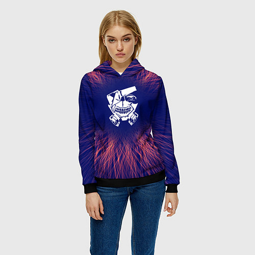 Женская толстовка Tokyo Ghoul red energy / 3D-Черный – фото 3