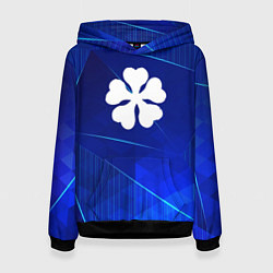 Толстовка-худи женская Black Clover blue poly, цвет: 3D-черный