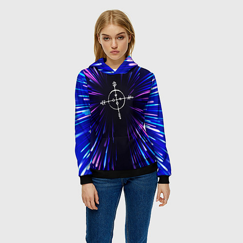 Женская толстовка Megadeth neon energy / 3D-Черный – фото 3