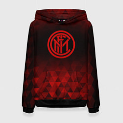Толстовка-худи женская Inter red poly, цвет: 3D-черный