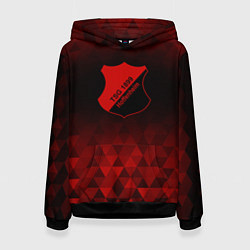Толстовка-худи женская Hoffenheim red poly, цвет: 3D-черный