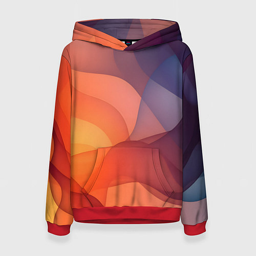 Женская толстовка Летящая вуаль / 3D-Красный – фото 1