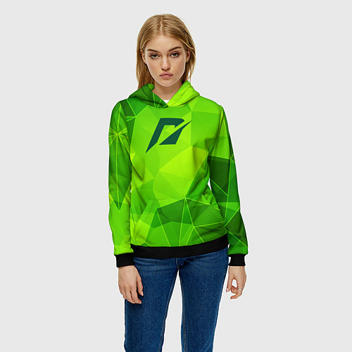 Женская толстовка Need for Speed green poly / 3D-Черный – фото 3
