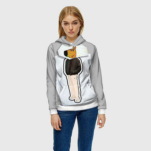Женская толстовка Чиловый парень - свидетель мем / 3D-Белый – фото 3