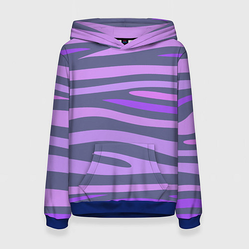 Женская толстовка Лавандовые волны / 3D-Синий – фото 1