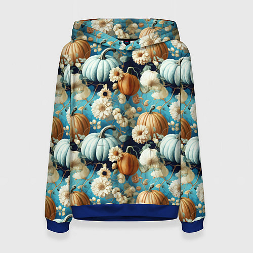 Женская толстовка Маленькие тыковки / 3D-Синий – фото 1