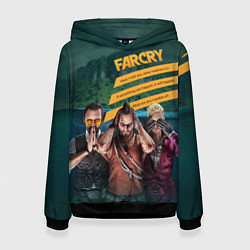 Толстовка-худи женская Far Cry villains, цвет: 3D-черный