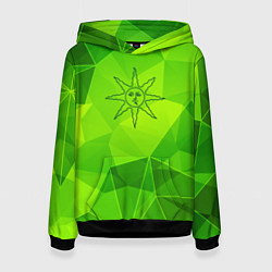 Толстовка-худи женская Dark Souls green poly, цвет: 3D-черный