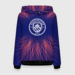 Толстовка-худи женская Manchester City red energy, цвет: 3D-черный