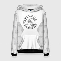 Толстовка-худи женская Ajax white poly, цвет: 3D-черный
