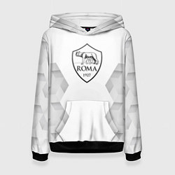 Толстовка-худи женская Roma white poly, цвет: 3D-черный