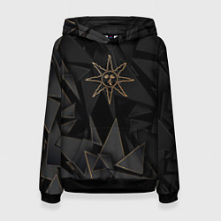 Толстовка-худи женская Dark Souls golden poly, цвет: 3D-черный