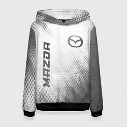 Толстовка-худи женская Mazda - white gradient вертикально, цвет: 3D-черный