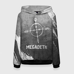 Толстовка-худи женская Megadeth - grey gradient, цвет: 3D-черный