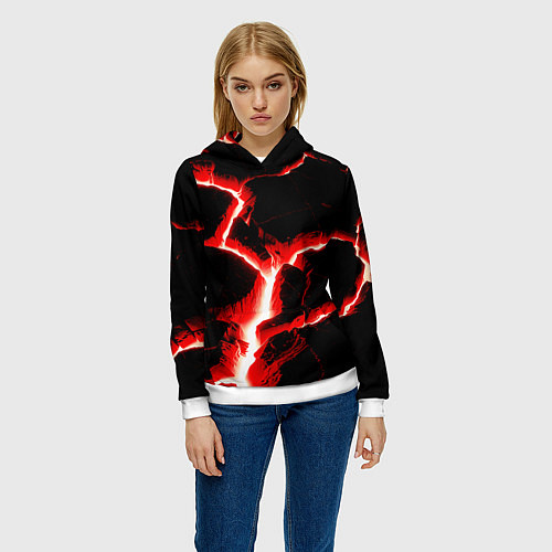 Женская толстовка The rift / 3D-Белый – фото 3