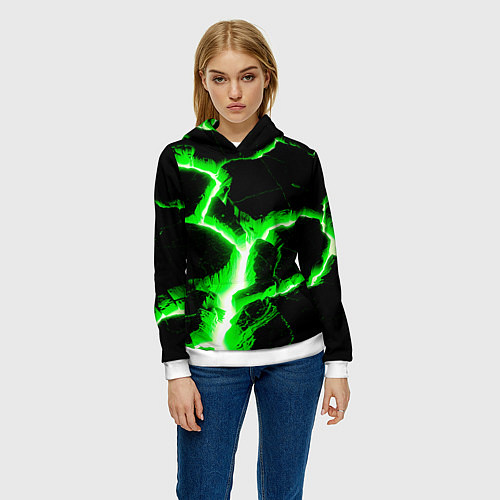 Женская толстовка Разлом / 3D-Белый – фото 3