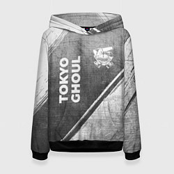 Толстовка-худи женская Tokyo Ghoul - grey gradient вертикально, цвет: 3D-черный