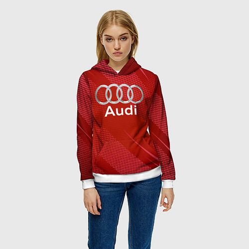 Женская толстовка Audi - абстракция / 3D-Белый – фото 3