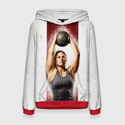 Женская толстовка Толкательница ядра / 3D-Красный – фото 1