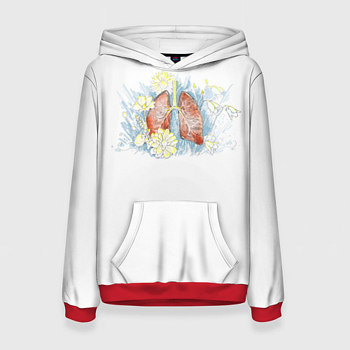 Женская толстовка Легкое дыхание / 3D-Красный – фото 1