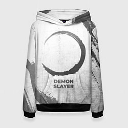 Толстовка-худи женская Demon Slayer - white gradient, цвет: 3D-черный
