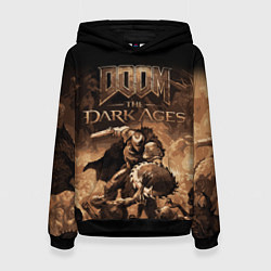 Толстовка-худи женская Doom the dark ages, цвет: 3D-черный
