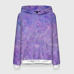 Толстовка-худи женская Фиолетовый свет фонаря, цвет: 3D-белый