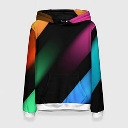 Толстовка-худи женская Multicoloured, цвет: 3D-белый